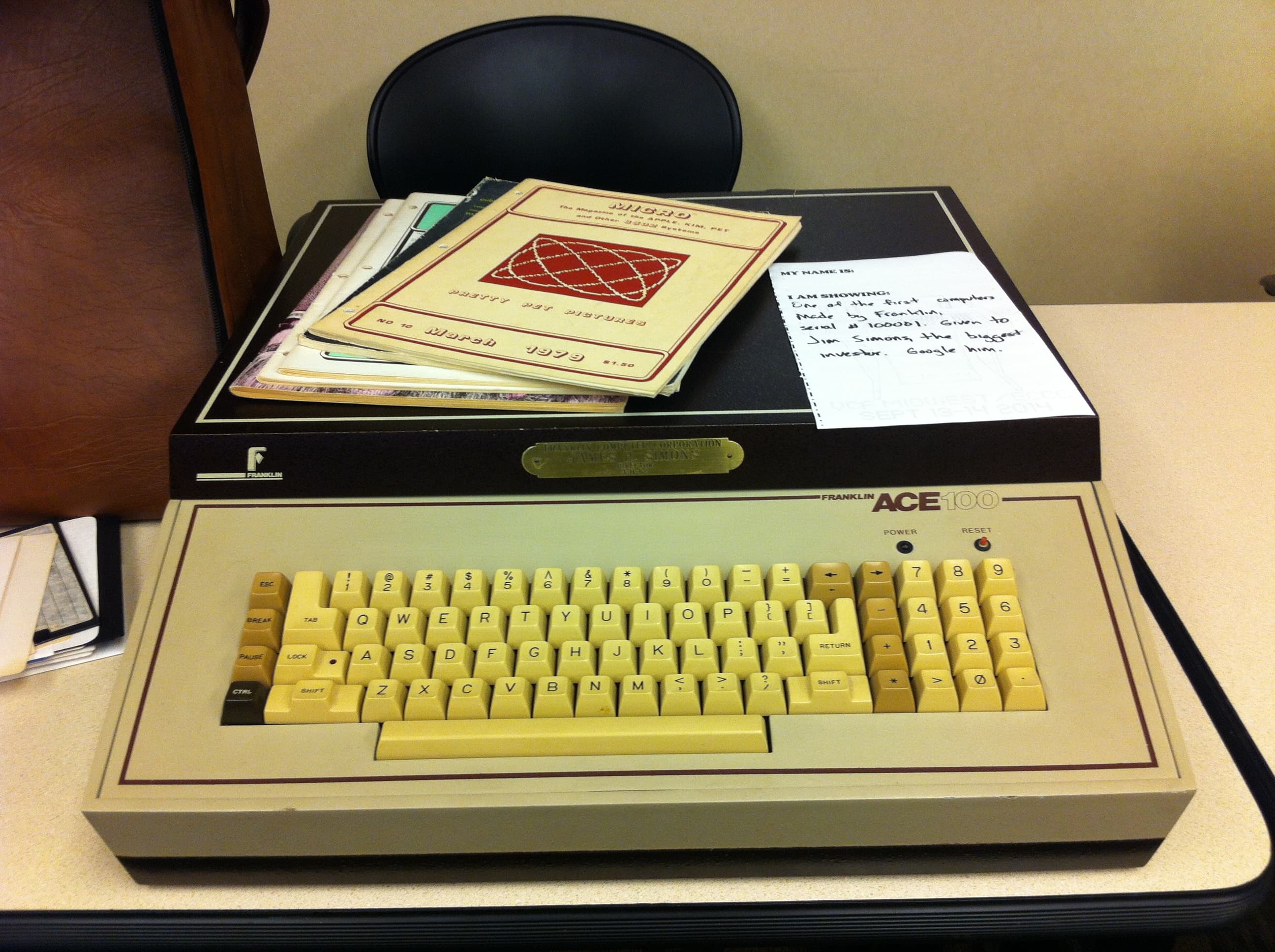 The Franklin ACE 100 desktop computer, 1982 — photographed by Dave Ruske, CC BY 2.0